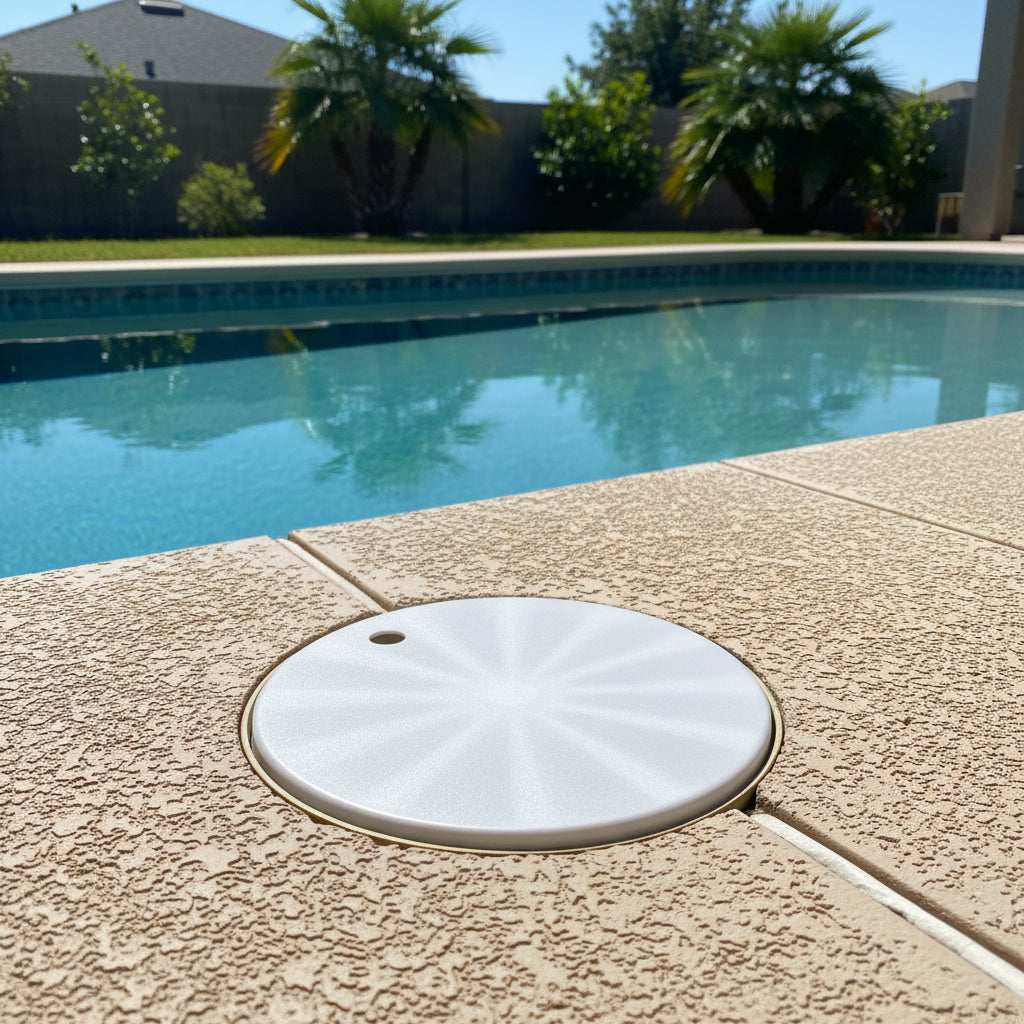 Round Pool Skimmer Cover 9" Diameter - The 3D Forge